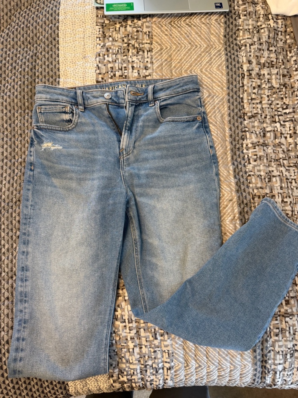 American Eagle Outfitters Light Blue Straight Leg Women's Jeans